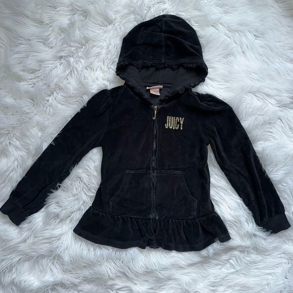 Juicy Couture • Kids Ruffle Bling Velour Track Jacket - Picture 5 of 12